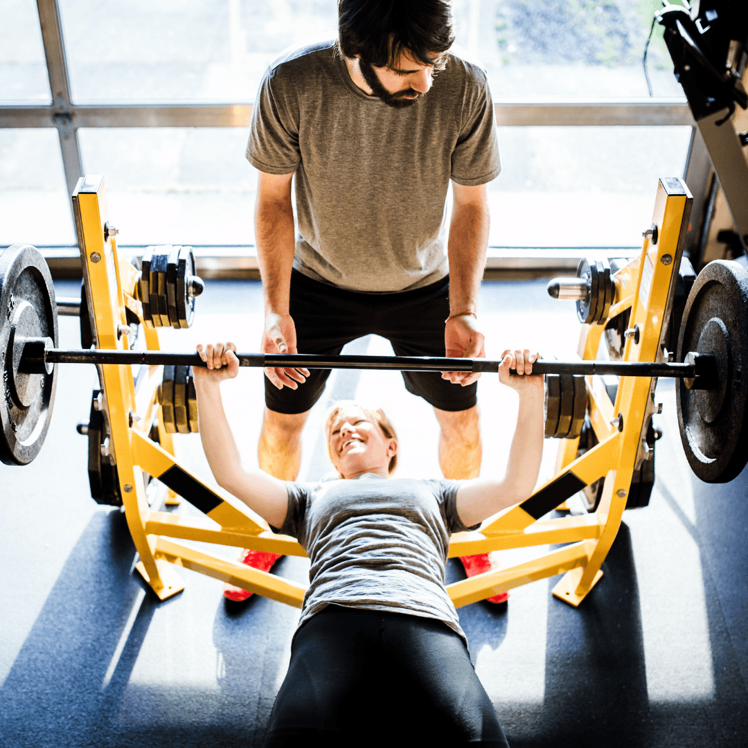 Entrenador con cliente